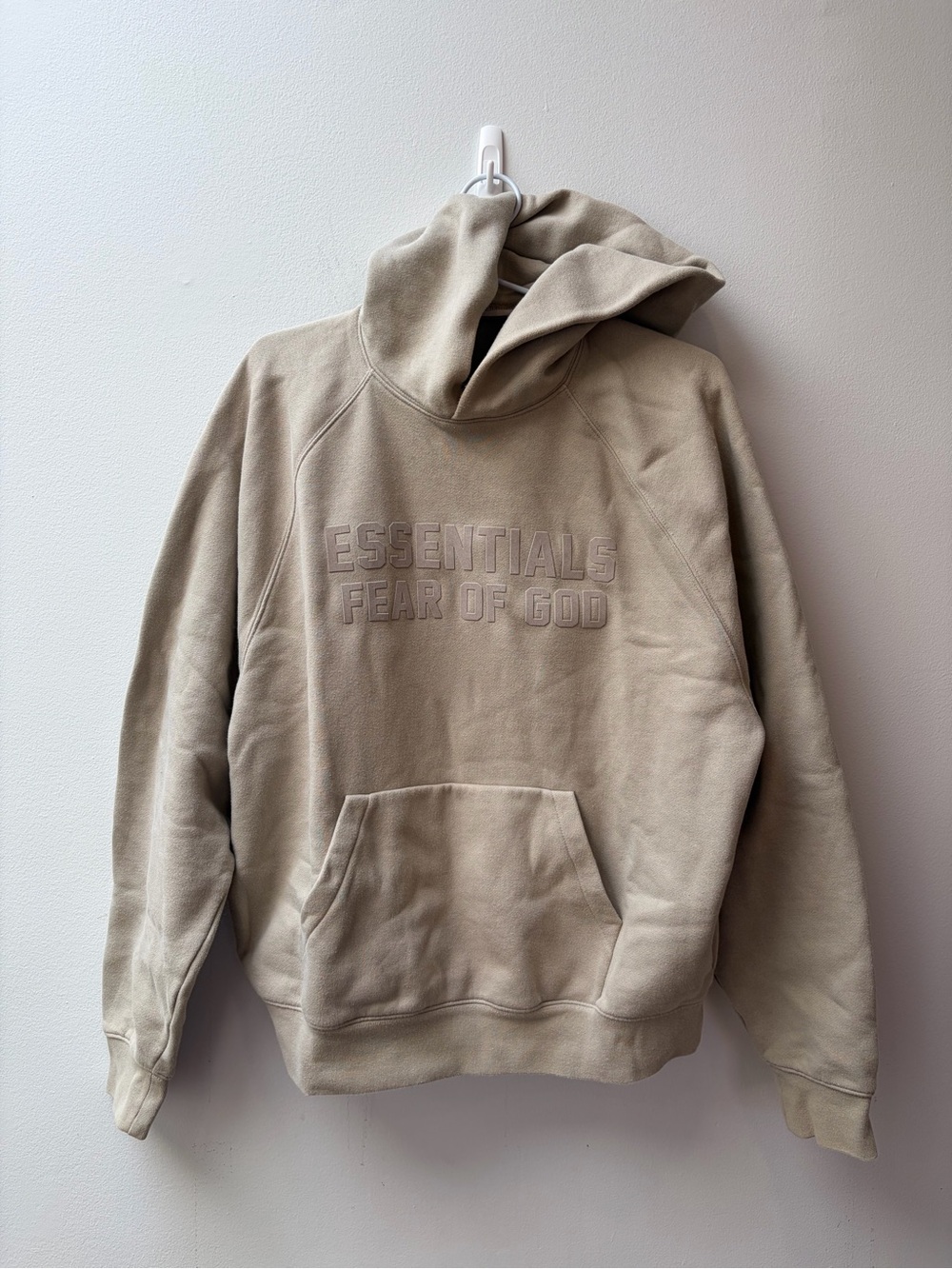 Fear of God ESSENTIALS Taupe Raglan Hoodie - Picture 2 of 4